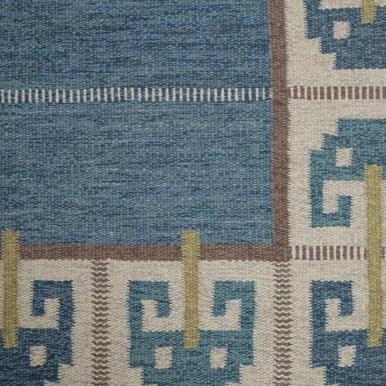 Anna-Greta Sjöqvist, a carpet, flat weave, ca 200-201 x 135,5-138 cm, signerad AGS.