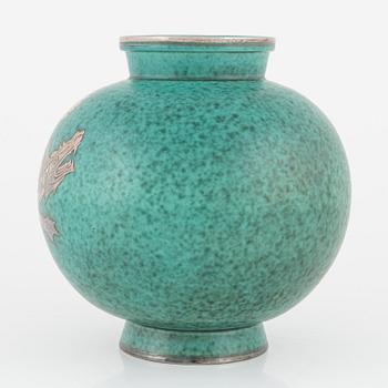 Wilhelm Kåge, an 'Argenta' stoneware vase, Gustavsberg 1946.