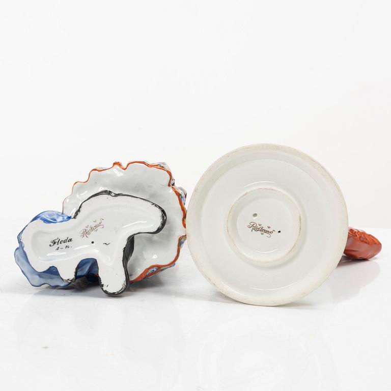 Two creamware figurines, Rörstrand, Sweden, early 20th century.
