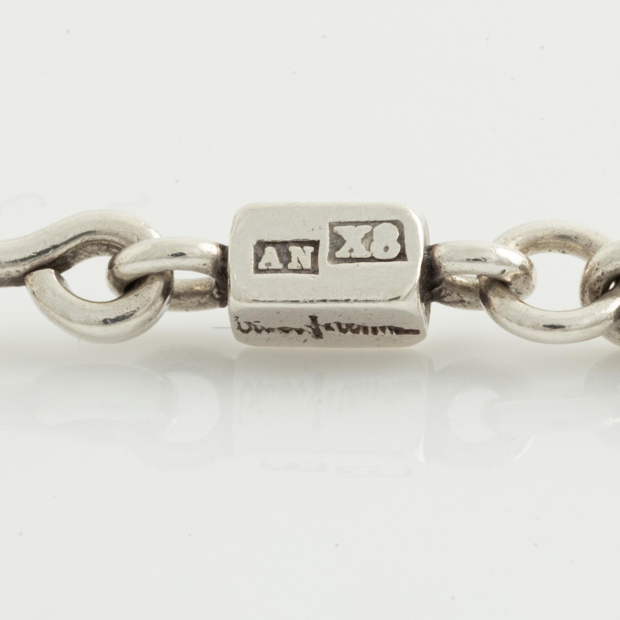 Wiwen Nilsson, collier, ring och stavkedja, sterlingsilver.