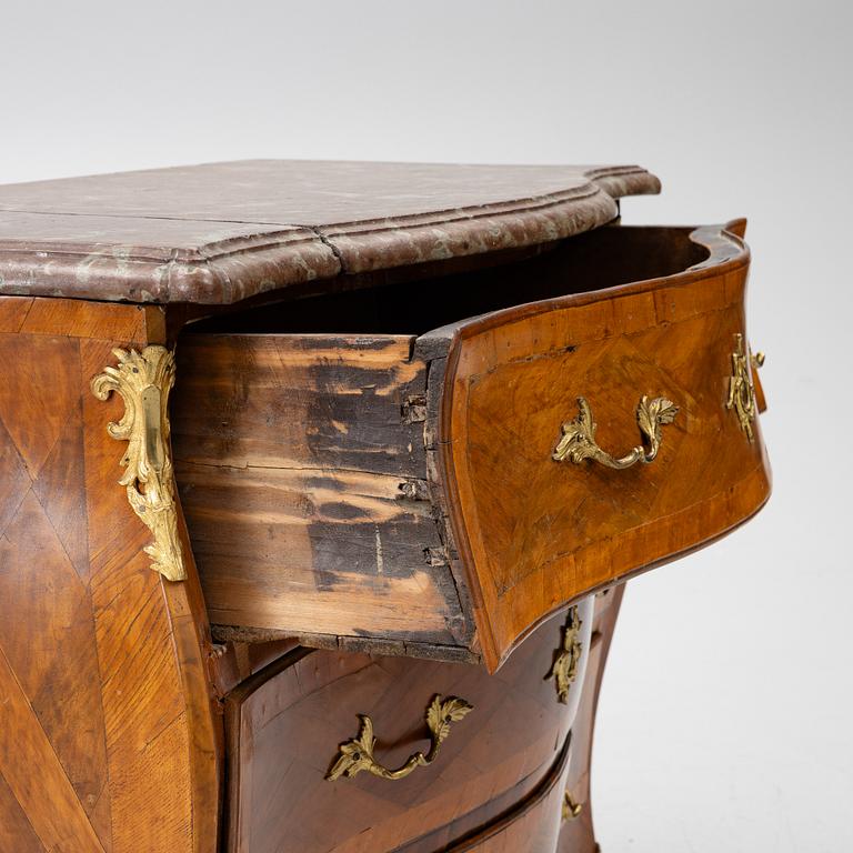 A rococo commode by S. J. Wilhelm (master in Stockholm 1759-82).