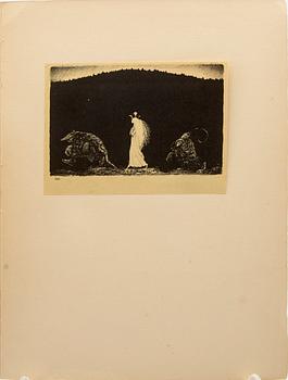 John Bauer, "Troll" ten lithographs in a folder.