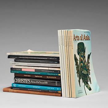 668. A set of 29 Arts of Asia magazines, two Orientations, 33 Sothebys catalogues and eight Christies catalogues.