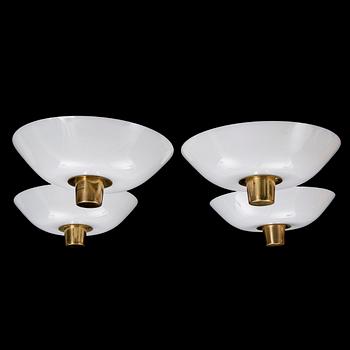 A set of four mid-20th century ceiling lights for Taito/Idman, Finland.