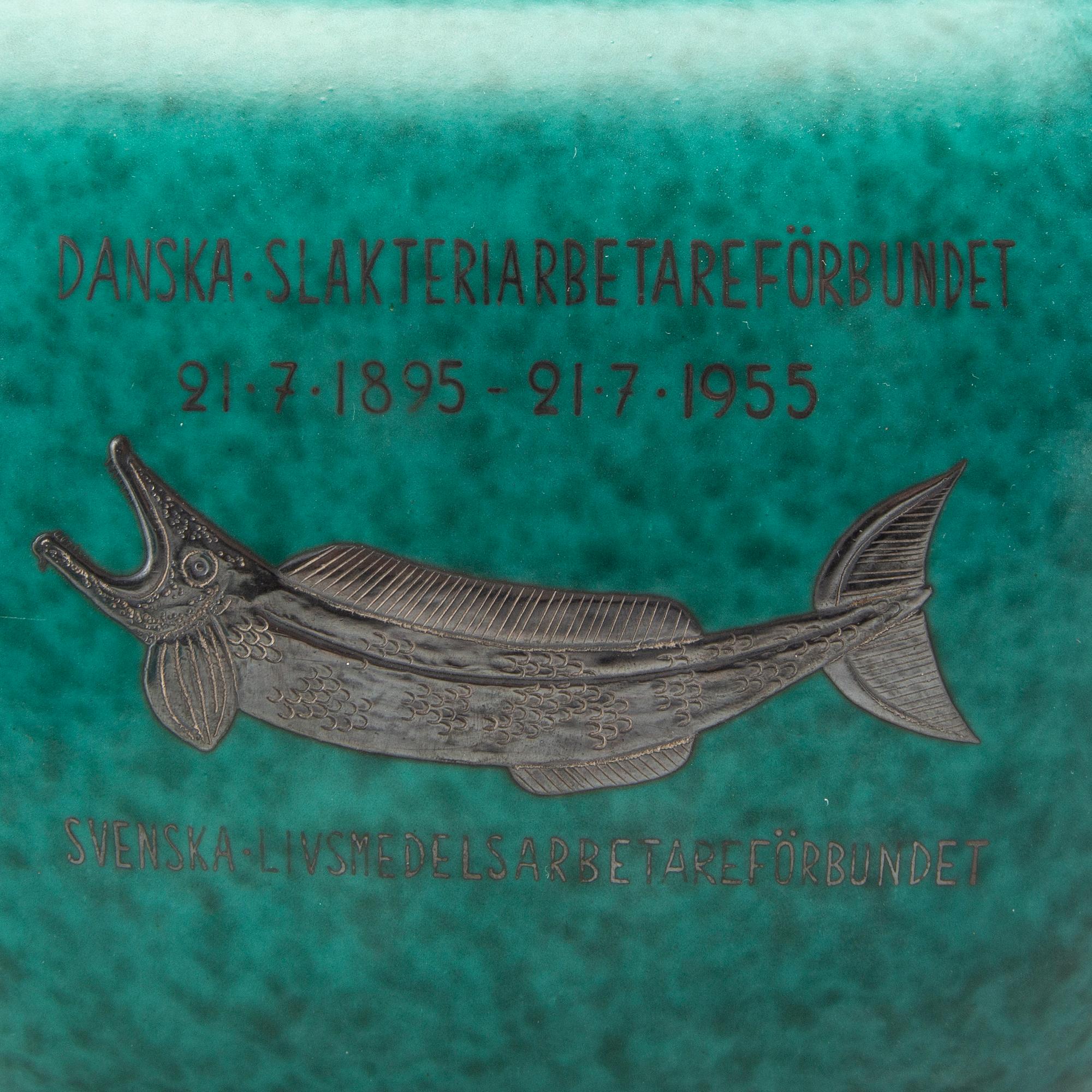 Wilhelm Kåge, a stone ware Argenta vase.