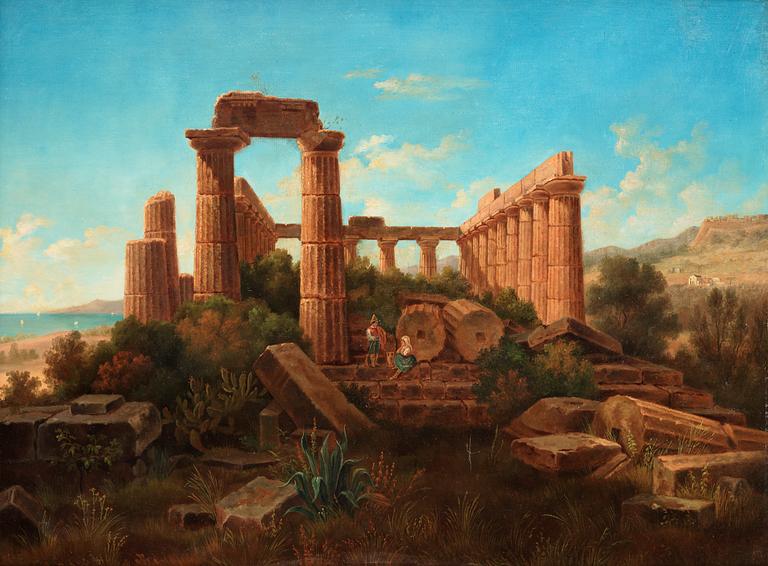 Gustaf Wilhelm Palm, "Vue af Ruinerna af Junos tempel vid Girgenti".