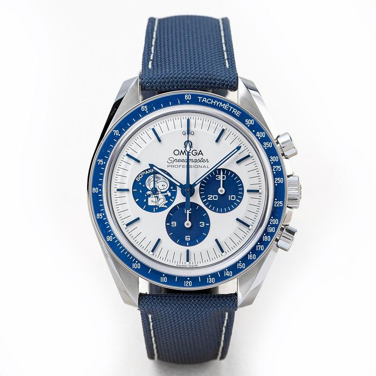 Omega, Speedmaster, Moonwatch, Professional, "Silver snoopy award" 50th Anniversary, ca 2023.