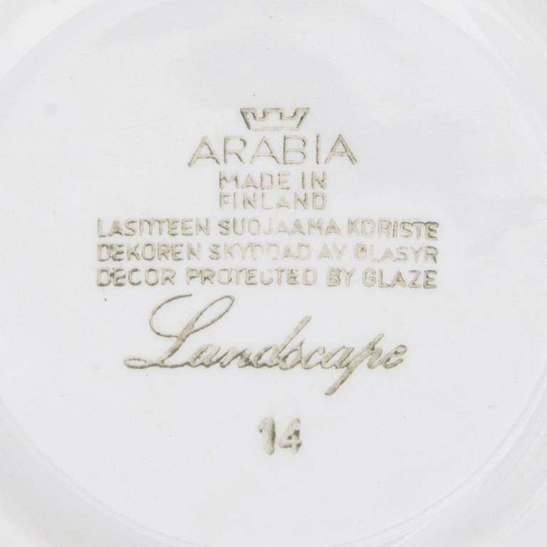 ASTIASTO, 86 osaa, posliinia, "Maisema" Arabia, 1964-1971.