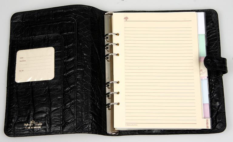 (klart) KALENDER, präglat skinn, Mullberry.