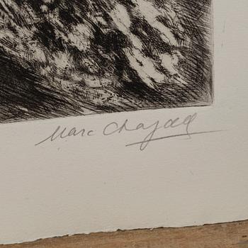 MARC CHAGALL, etching, signed.