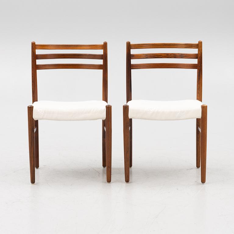 A 'Ladoga' dining table and four 'Mustang' chairs, IKEA, 1960s.