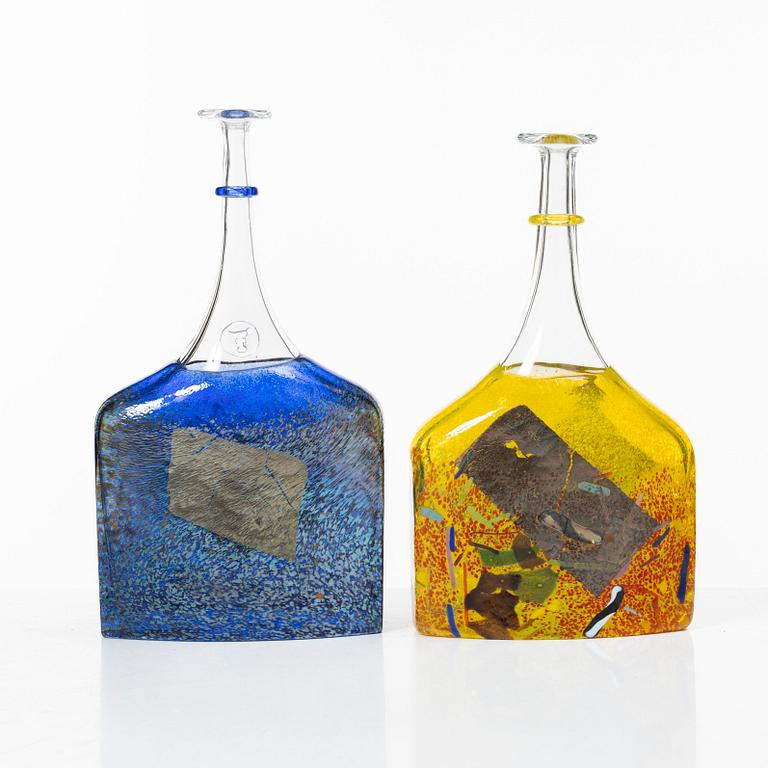 Bertil Vallien, four 'Satellite' vases, Kosta Boda, Sweden.