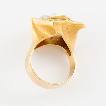 Björn Weckström, ring, 18K guld med pärlor, Lapponia.