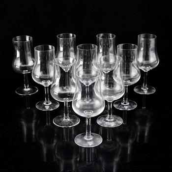 Gunnar Cyrén, 24 'Elixir" wine tasting glasses, Orrefors.