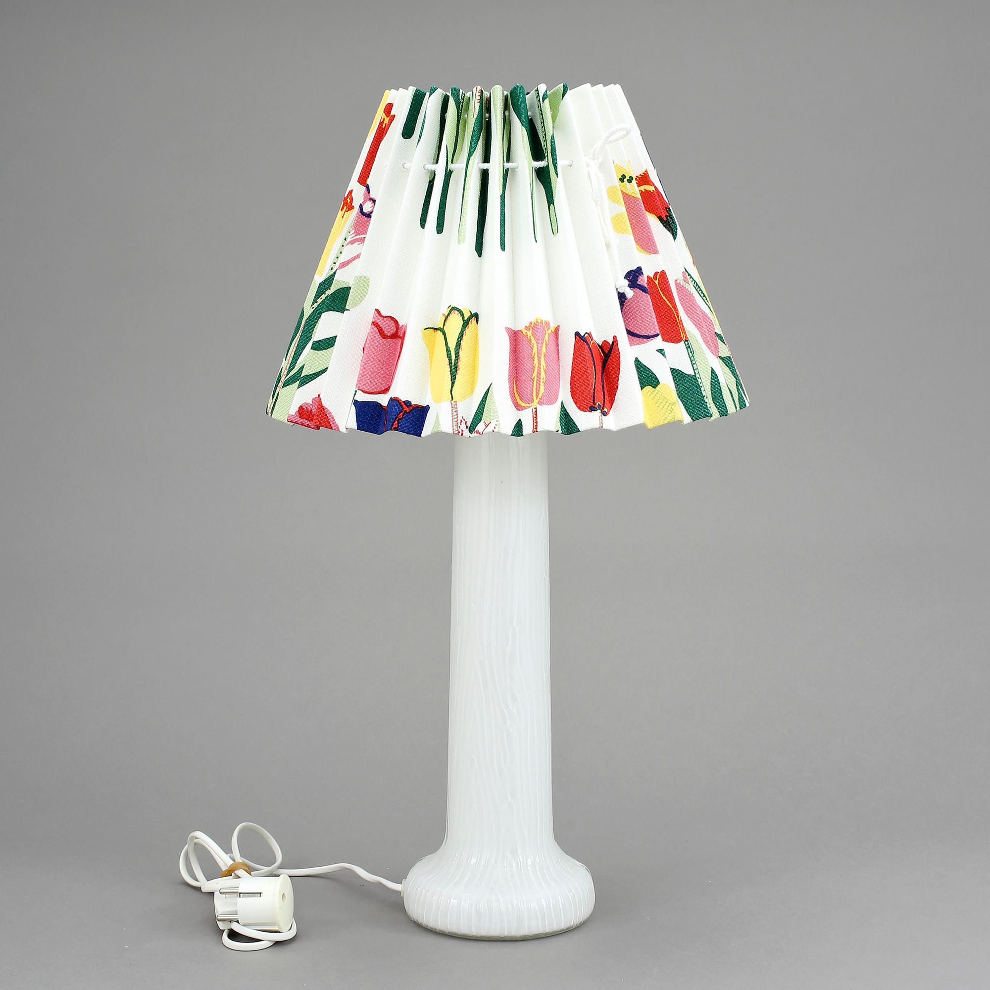 BORDSLAMPA, glas, bergbom, 1900-talets andra hälft.