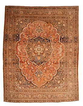 296. A carpet, antique Tabriz, so-called Hadjalili ca 419-394 x 323,5-308.