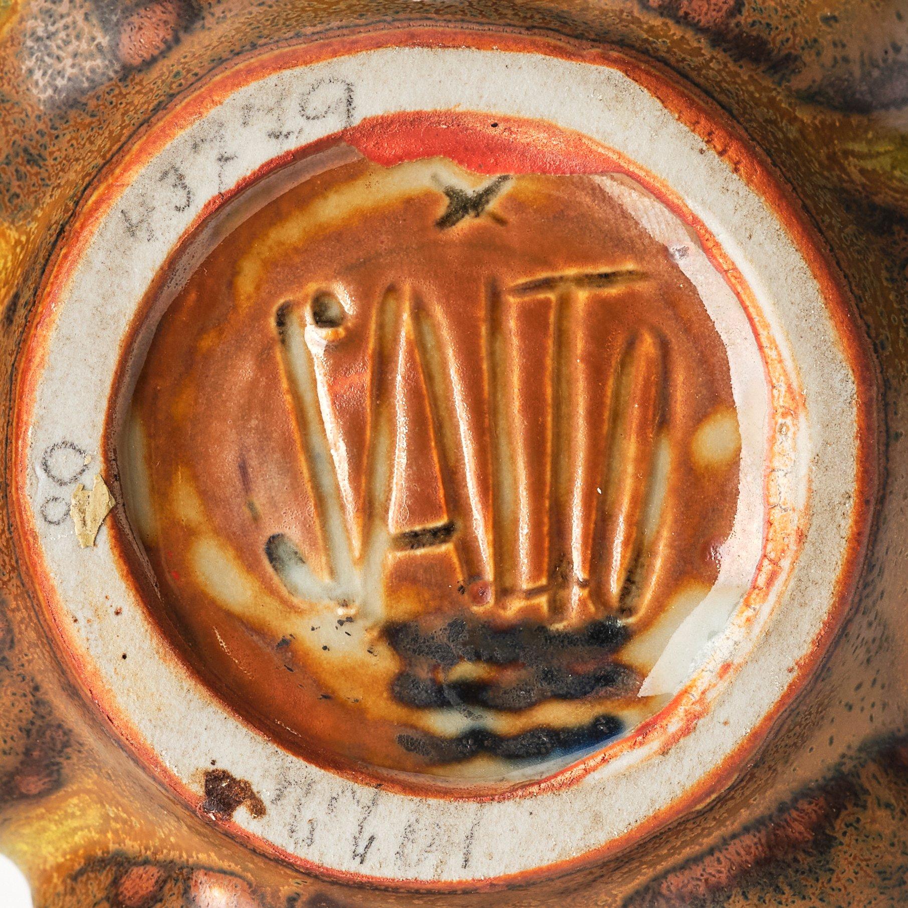 Axel Salto, a 'sprouting style' stoneware vase, Royal Copenhagen, Denmark mid 20th century.