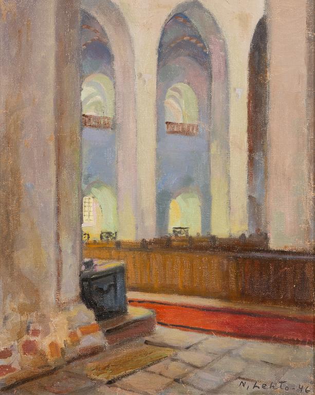 Nikolai Lehto, oil on panel, signed and dated -46.
