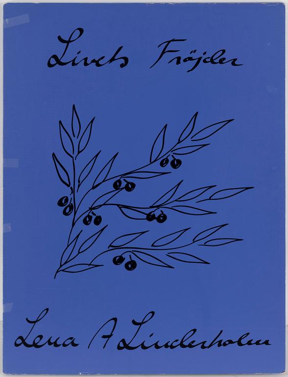 LENA LINDERHOLM, färglitografier, 2 st ur mappen "Livets Fröjder", signerade Lena A Linderholm och numrerade HC XXIV/XXV.