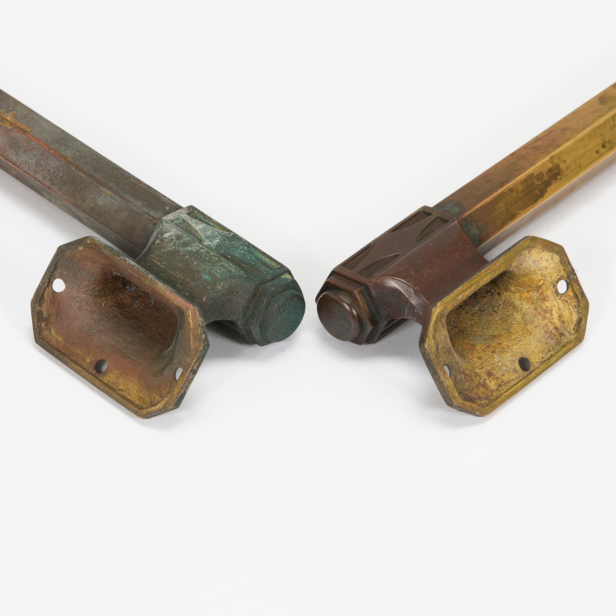 Door handles, 2 pcs, exterior and interior handles, 1920s.