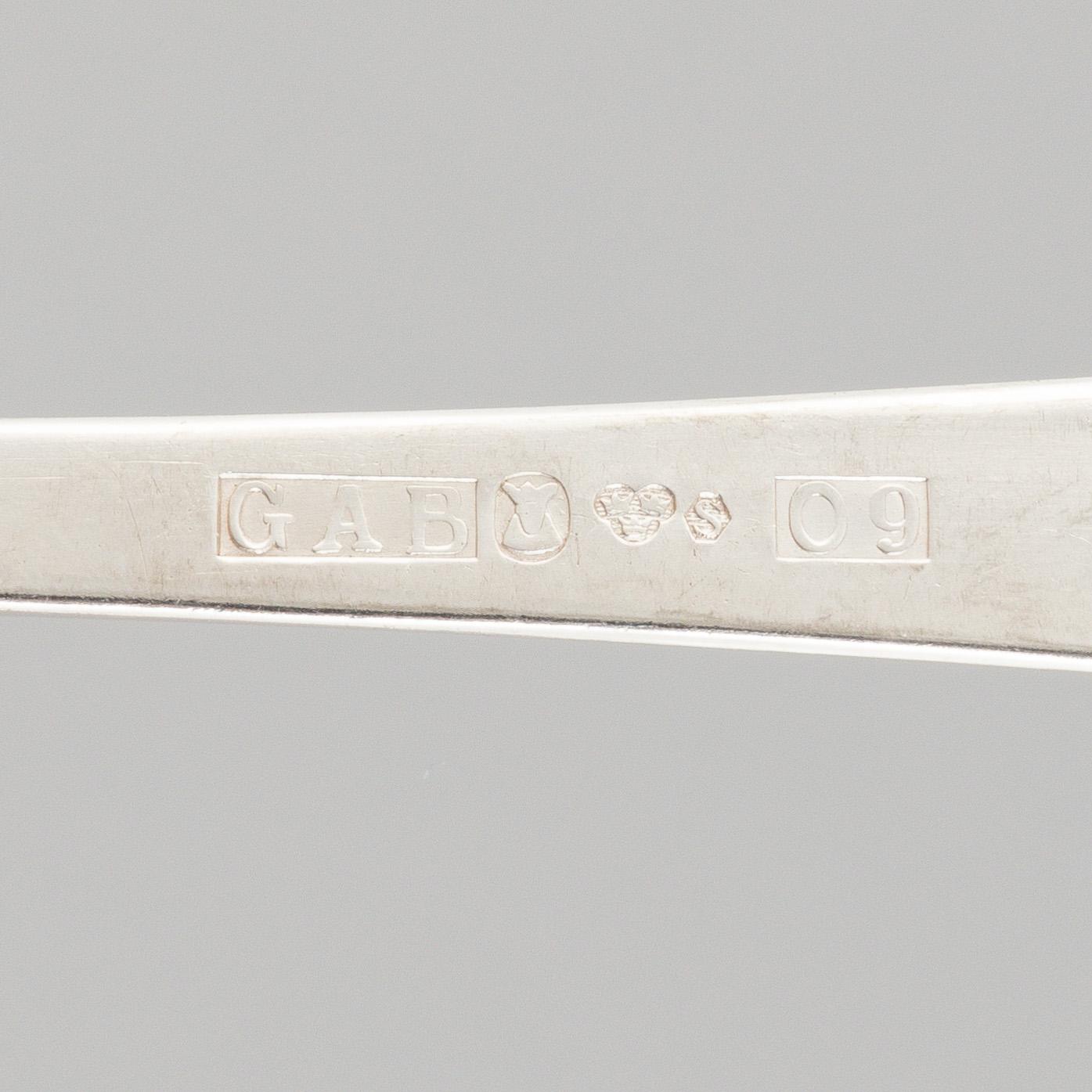 Jacob Ängman, a 169-piece silver cutlery, model 'Rosenholm', GAB, including Stockholm 1959.