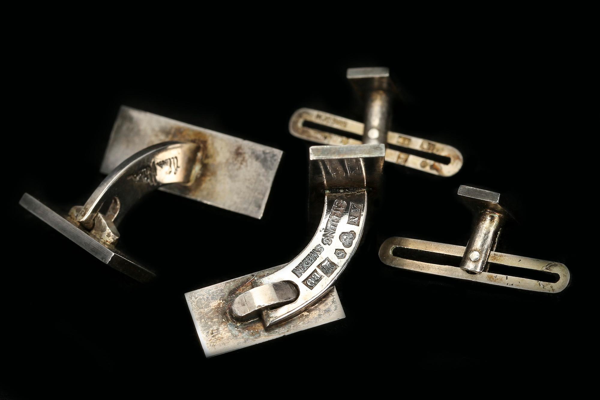 FRACKKNAPPAR, 2+2 silver, Wiwen Nilsson, Lund 1952 o 1960. 15 gr.