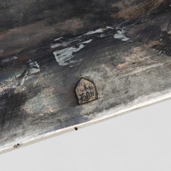 A silver ink-well, with Swedish import marks.