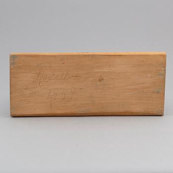 HERMAN ROSELL, sculpture, painted wood, signed and dated 1954.