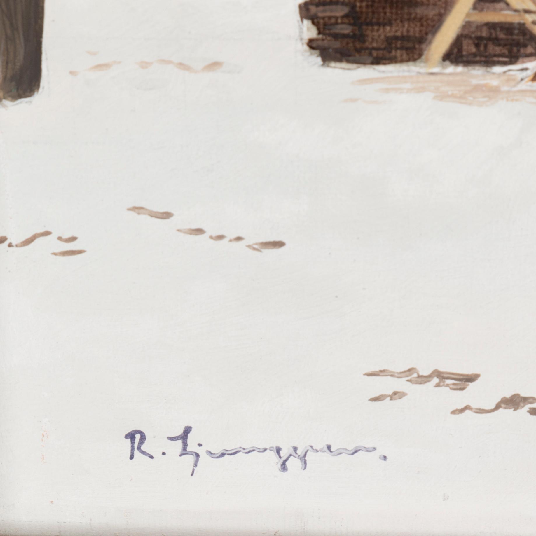 REINHOLD LJUNGGREN, olja på pannå, signerad.
