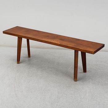 A teak bench, 1960s.