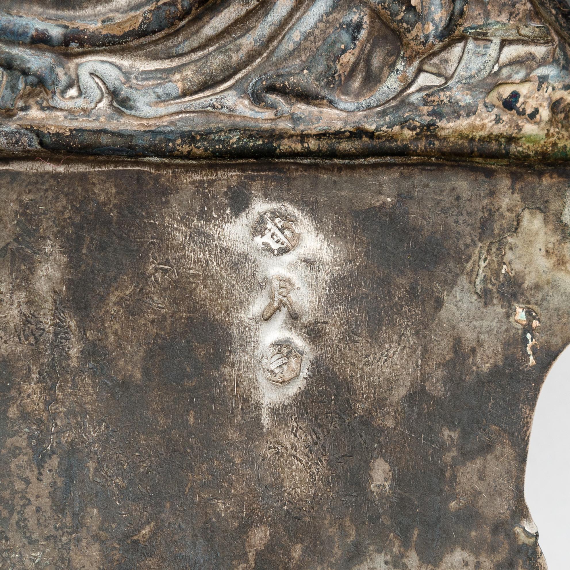 An early 19th century silver Venetian Holy Water bowl.