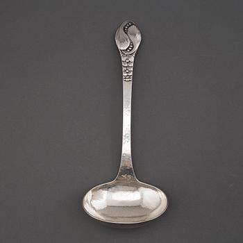 A silver soup ladle by Evald Nielsen Copenhagen 1916.