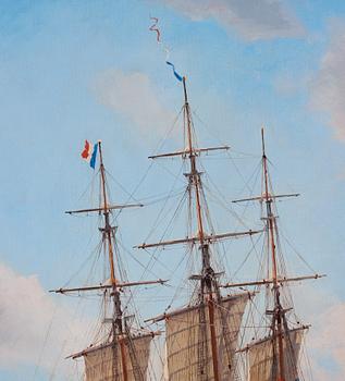 Jacob Hägg, French ship of the line at sail.