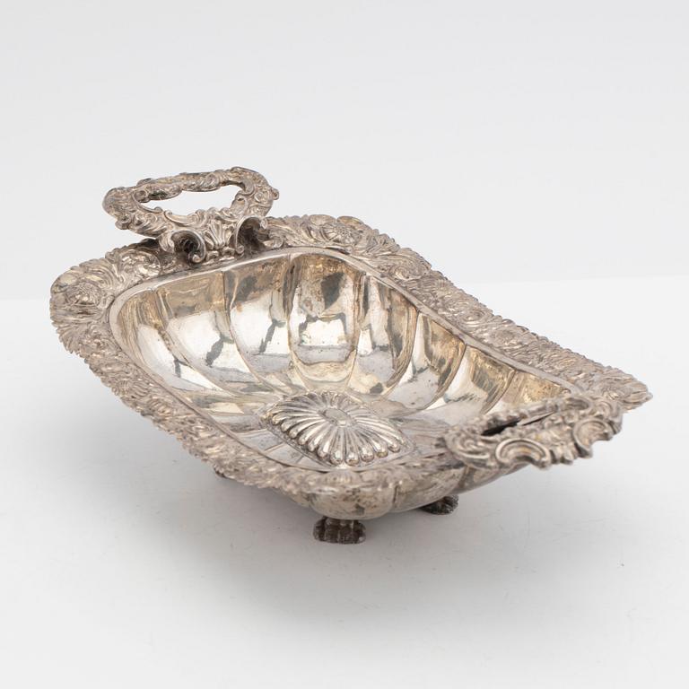 Confectionery bowl, silver, Gustav Möllenborg, Stockholm, 1837.
