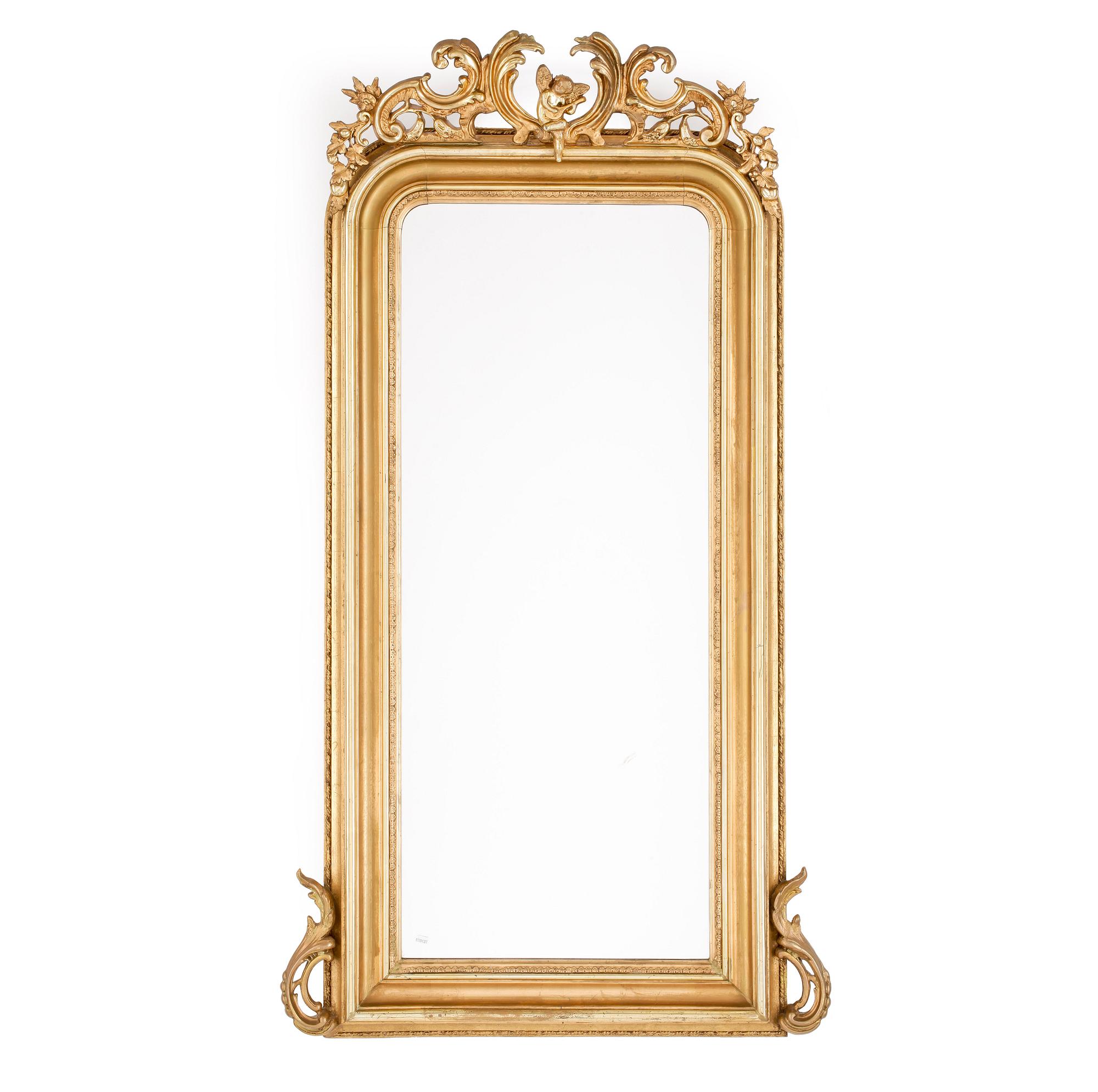 SPEGEL med KONSOLBORD, nyrokoko, sent 1800-tal.