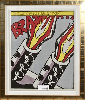 ROY LICHTENSTEIN, efter, triptyk, färglitografier.