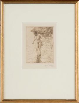 ANDERS ZORN, etching, 1915, signed in pencil.