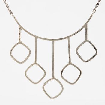 Necklace, silver, Victor Jansson.
