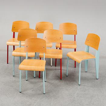 Seven 'Standard' chairs by Jean Prouvé, Prouvé Collection 2002, Vitra.