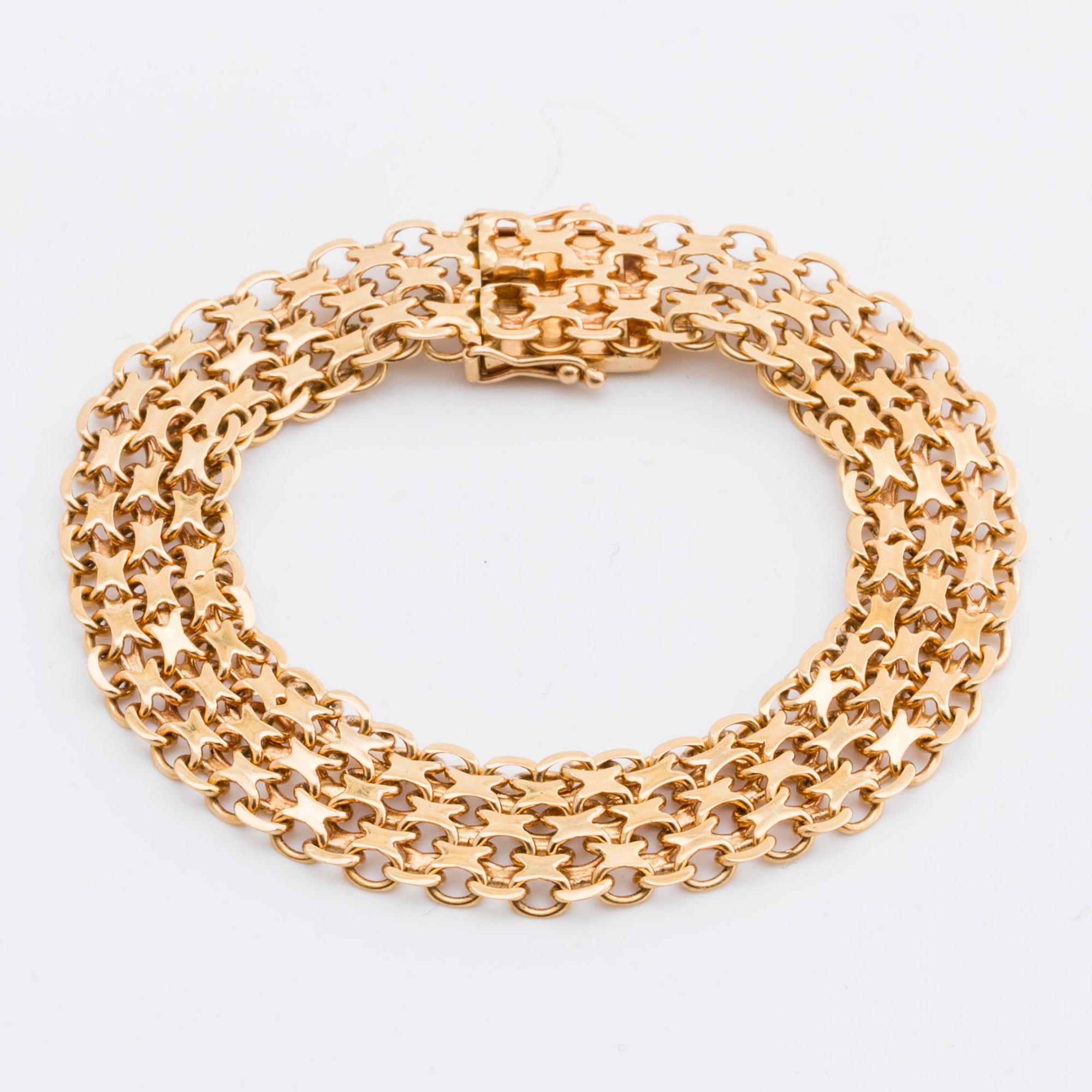 BRACELET 18K, 19,8 g, Bröderna Hedéns Guldsmeds AB, Stockholm 1966.