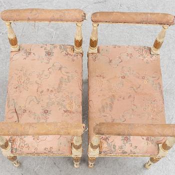 Banketter, ett par, omkring 1900, Sengustaviansk stil.