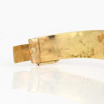 ARMRING, 18K guld, Norrköping, 1886. Total vikt ca 23 g.