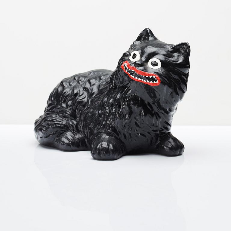 Makode Linde, bemålad keramik-skulptur signerad.