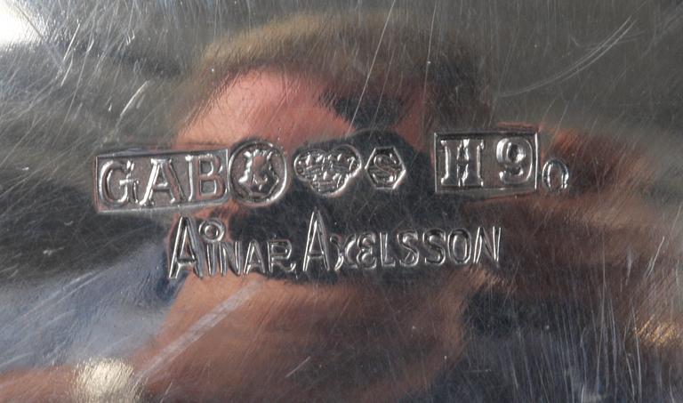 SKÅLAR, 2 st. Silver, T Eldh 1966 resp Ainar Axelsson för G.A.B 1958.