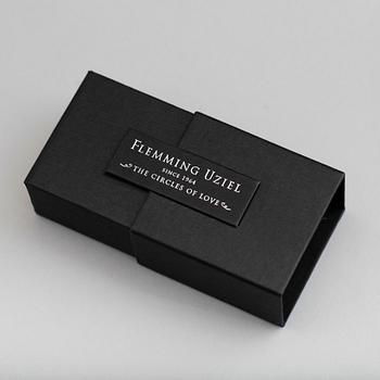 RINGAR, 3 st, stål, briljantslipade diamanter, Fleming Uziel.