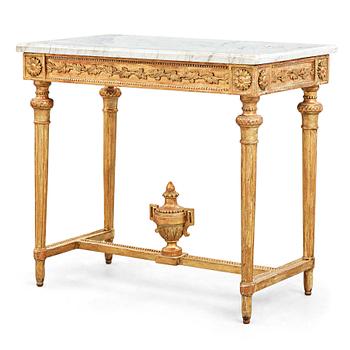 14. A Gustavian late 18th century console table.