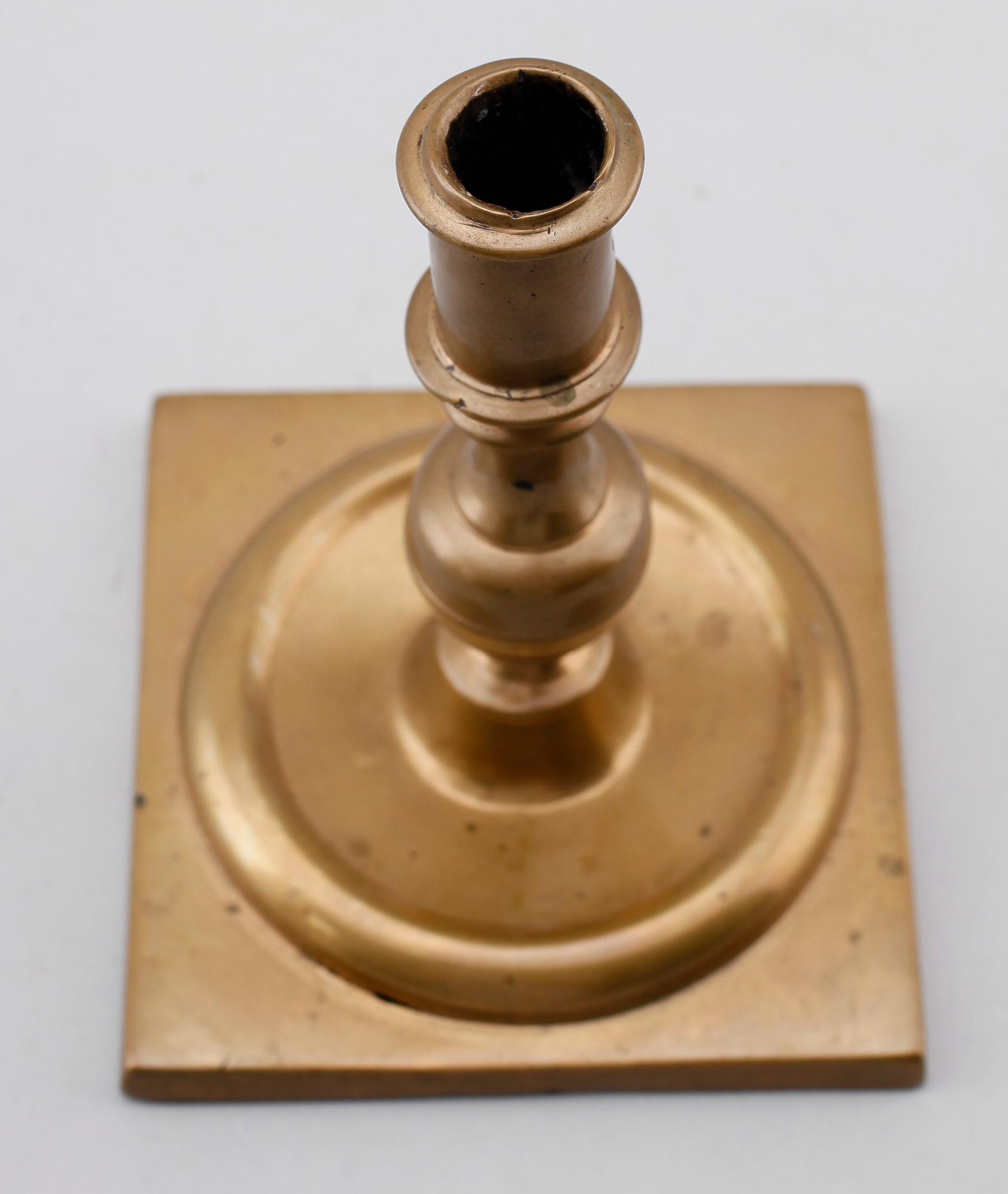 LJUSSTAKE, mässing, barock, 1700-tal.