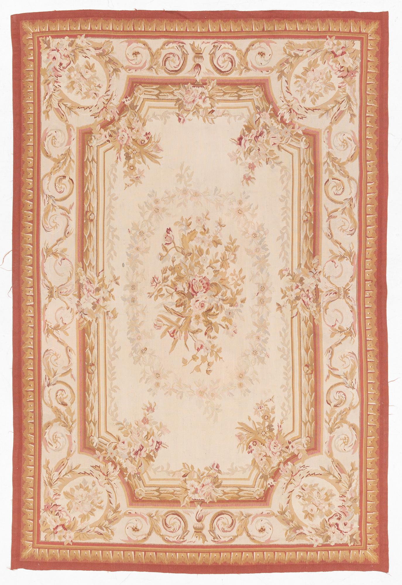 Rug, Aubusson style, early 20th century, approx. 270 x 180 cm.