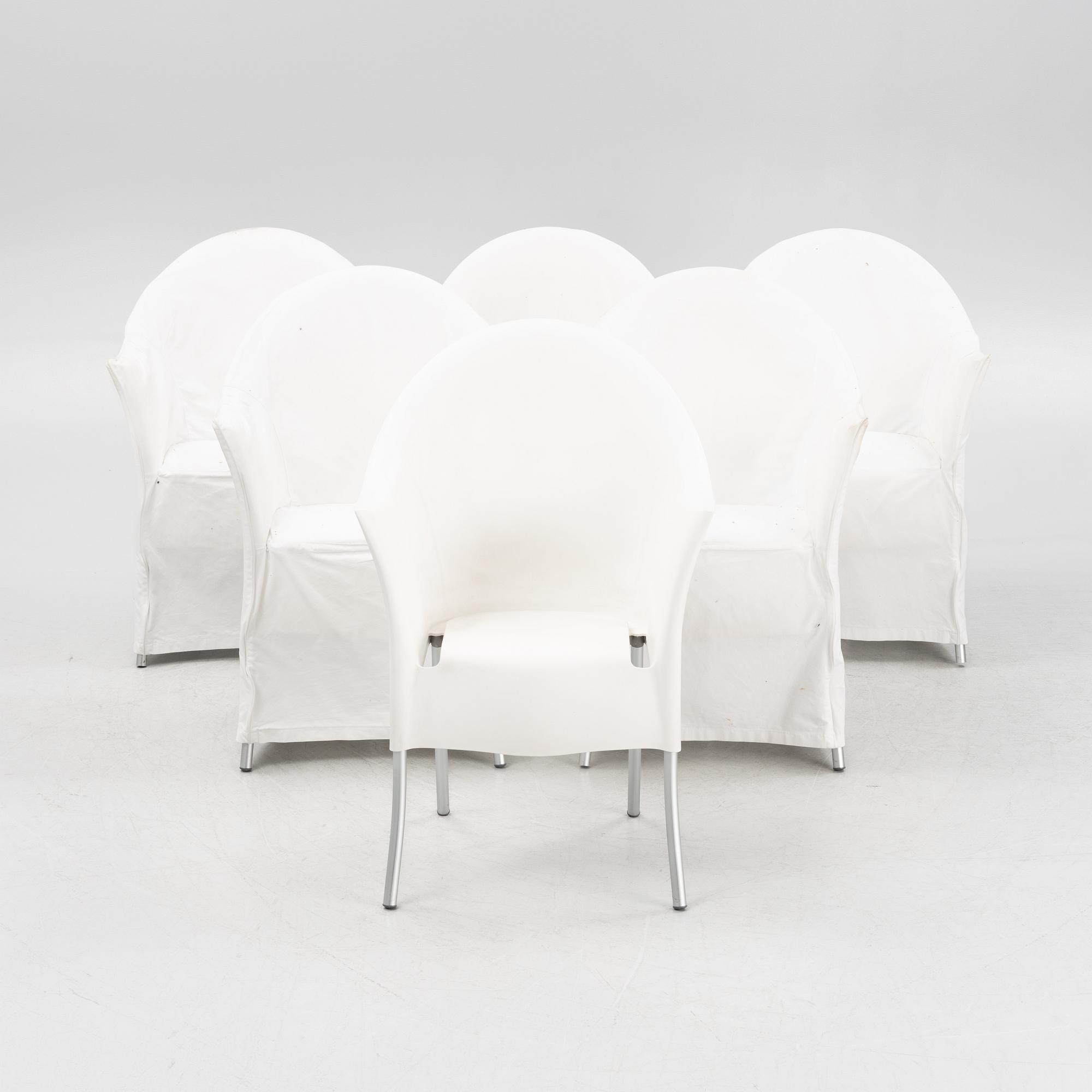 Philippe Starck, stolar, 6 st, "Lord Yo", Driade, omkring år 2000.