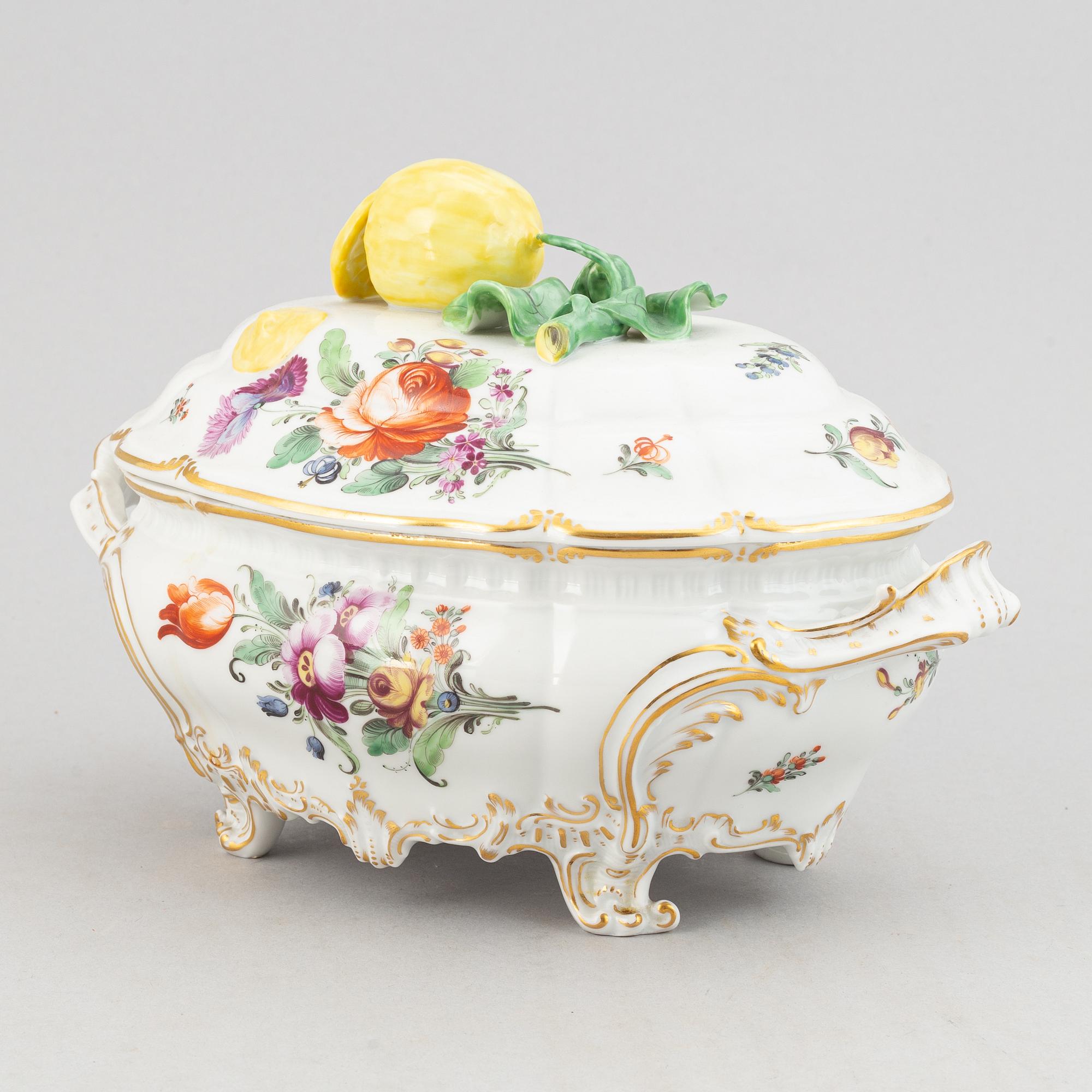 A rococo style dining service, 68 pcs, from Nymphenburg, Germany.